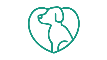 dog inside heart icon